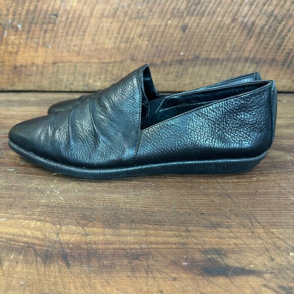 THE FLEXX Black Leather Draper Loafer 38 - Picture 2 of 12